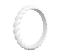 Anneaux Porte-clés Bagues mariage Bague en silicone pour couples féminins Accessoires Choses Bijoux (White, E)