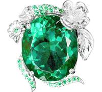Anneaux pour femmes adolescents, femmes de mode Faux Faux Emerald Band Party Banquet Proposition de bijoux de bouteille de doigt, cadeaux de la fête des mères, cadeaux pour femmes Mens S Processing