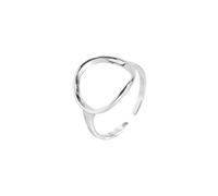 Anneaux pour filles, s sterling silversilver anneau pour femmes brillante géométrie de cercle creux brillant