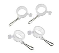 Anneaux Pour Hampe de Drapeau de Jardin - 4 Pièces Attaches de Fixation Transparentes Pour Drapeau,Accessoire Portable Transparent pour Enthousiastes Patriotiques Cours Résidentiels Jardins Bâtiments