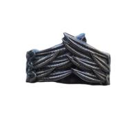 Anneaux pour Hommes, Anneaux de sonnets de Femmes Cadeaux Anneau de Plumes Uniques pour Hommes, Anneaux d'oiseau pour Hommes, Cadeaux de Motard Punk pour Lui