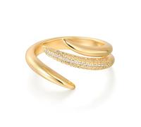 Anneaux pour les femmes à la mode plaquée cubique zircone coeur croix sonnes empilables simples anneaux de bijoux doigt cadeaux