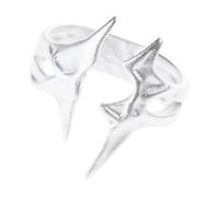 Anneaux réglables ajourés fabriqués à la main Bijoux en alliage design texturé unique pour le quotidien ou les occasions spéciales Déclaration en alliage à texture unique ajourée
