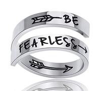 Anneaux Réglables pour Femmes/Hommes,Kucheed Je suis Assez Gravé Bijoux Inspiration Bague,Bague en Spirale en Acier Inoxydable avec Spirale,Graduation D'anniversaire