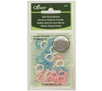 Clover Anneaux marqueurs de point fendus - Lot de 25 - Tailles assorties