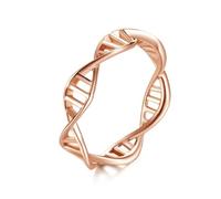 Anneaux Ring Bijoux femmes hommes ADN Double Spiral Rose Gene Set Set Women's Twist Modèle Génération de main Simple Génération