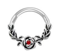 Anneaux septum élégants en cristal ton argenté en acier inoxydable clique-nez pour perce-oreilles Bijoux de corps à la mode Anneau de nez simple et élégant, taille unique, comme décrit, Comme décrit