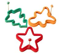 Anneaux shaper d'oeufs - outil crêpe en silicone, ensemble moisissures petit-déjeuner | Conception attrayante Créative Cooking Shape Cutter, Holiday Nasstick Design For Kitchen Frying Meals Amants