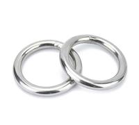 Anneaux toriques soudés en acier inoxydable 304, soudage sans couture, solide, verrouillage argent, plusieurs tailles, gréement marin(M8x40)