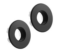 Anneaux Trop-Plein Noir Mat en Cuivre,2 PCS Bouchon Lavabo Salle Bain,Bouchon Trop Plein Lavabo,Cache Trops Pleins Lavabo,Obturateur Trou pour Évier Noir,pour Lavabos Et Cuisine Protection Anti-Fuite