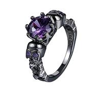 Anneaux vintage pour femmes, crâne punk gothique rétro, femmes, femmes hommes Halloween bijoux de la Saint-Valentin pour la Saint-Valentin pour la petite amie