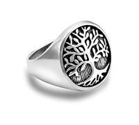 Anneaux vintage pour hommes arbre de vie Ring Lucky Tree Amulette Men Anneau Viking Gift de bijoux de locomotive hip hop