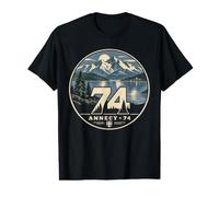 Annecy 74 Lac Montagnes Alpes Haute Savoie T-Shirt Graphique avec Valeur
