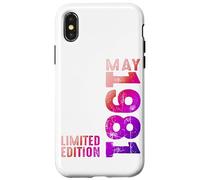 Année 1981 Mois de mai 1981 Rétro 1981 Vintage 1981 Coque pour iPhone X/XS