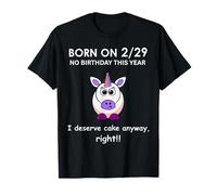 Année Bissextile Anniversaire 2/29 pour Enfant à Adulte T-Shirt