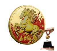 Année Chinoise du Cheval Collectionner la pièce - Compagnon de Voyage pour Charm Gift Idea pour Femmes Hommes Amis de la Famille | Coin de Collection pour Les collectionneurs | Memorial