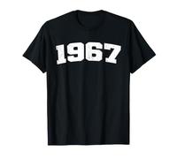 Année d'anniversaire rétro Vintage Arched Varsity Distressed, 1967 T-Shirt