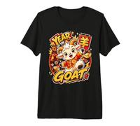 Année De La Chèvre Pièces Porte-Bonheur Conception du Nouvel T-Shirt Haut de Gamme