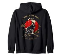 Année De La Chèvre Vibes Uniquement Wild Mountain Line Art Sweat à Capuche