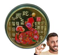 Année De La Pièce De Serpent | Coin De Fortune du Nouvel an Chinois - 2025 Chinois Nouveau Ythe 2025 Year of The Snake Coin Symbolise La Richesse, Le Pouvoir, La Et La Col