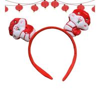 Année du bandeau serpent, bandeau en peluche - Bandeau serpent double dessin animé | Couvre-chef en peluche, accessoires de fête pour le Nouvel An chinois pour femmes et filles