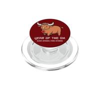 Année du bœuf Mignon Kawaii Zodiaque Chinois Nouvel an Chinois PopSockets PopGrip pour MagSafe