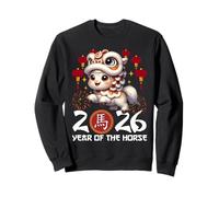Année du Cheval 2026 Chinois Nouvel an Lunaire Zodiaque Cheval Sweatshirt