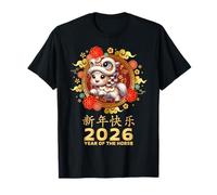Année du Cheval 2026 Chinois Nouvel an Lunaire Zodiaque Cheval T-Shirt