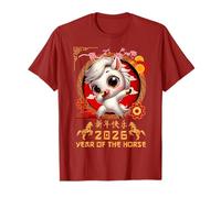 Année du Cheval 2026 Chinois Nouvel an Lunaire Zodiaque Cheval T-Shirt