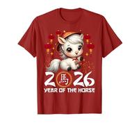 Année du Cheval 2026 Chinois Nouvel an Lunaire Zodiaque Cheval T-Shirt