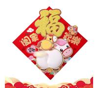 Année Du Cheval 2026 Décorations | Autocollants Décoratifs 3D Thème Chinois | Décorations de Vacances Lunaires,Pour La Maison Porte Voiture École Bureaux Café Bibliothèques Canapés Étagères Chambre