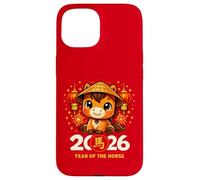Année du Cheval 2026 Happy Chinese Lunar New Year Kids Coque pour iPhone 15