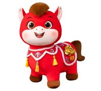 Année du cheval 2026, jouet en peluche cheval, décorations du nouvel an chinois, figurine de mascotte mignonne de 7, 9 pouces pour la décoration la maison, jouets et jeux d'intérieur et d'extéri