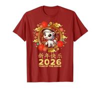 Année du Cheval 2026 Mignon Nouvel an Lunaire Chinois 2026 Enfants T-Shirt