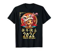 Année du Cheval 2026 Mignon Nouvel an Lunaire Chinois 2026 Enfants T-Shirt