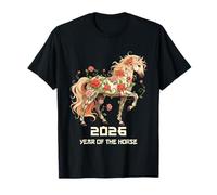 Année du Cheval 2026 Nouvel an Lunaire Chinois Hommes Femmes Enfants T-Shirt