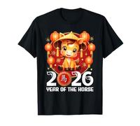 Année du Cheval 2026 Nouvel an Lunaire Nouvel an Chinois Enfants T-Shirt