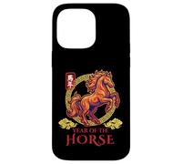 Année du Cheval Art Zodiaque Chinois Patrimoine Asi Coque pour iPhone 14 Pro Max