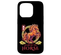 Année du Cheval Art Zodiaque Chinois Patrimoine Asi Coque pour iPhone 15 Pro
