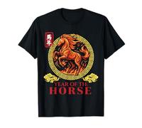 Année du Cheval Art Zodiaque Chinois Patrimoine Asi T-Shirt