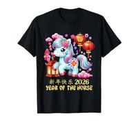 Année du Cheval Chanceux Nouvel an Lunaire Chinois Zodiaque 2026 T-Shirt