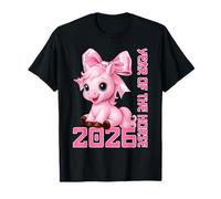 Année du Cheval Coquette Bow Nouvel an Lunaire Chinois 2026 T-Shirt