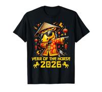 Année du Cheval Dabbing Zodiac Horse Nouvel an Chinois 2026 T-Shirt