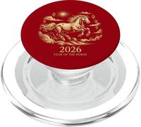 Année du Cheval de feu 2026 Nouvel an Chinois Festif PopSockets PopGrip pour MagSafe