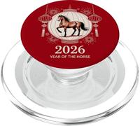 Année du Cheval de feu 2026 Nouvel an Chinois Festif PopSockets PopGrip pour MagSafe