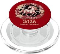 Année du Cheval de feu 2026 Nouvel an Chinois Festif PopSockets PopGrip pour MagSafe
