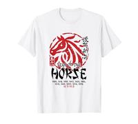 Année du Cheval Nouvel an Lunaire 2026 Cheval du Zodiaque Chinois T-Shirt