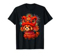 Année du Cheval Panda Rouge Lion Danse Nouvel an Chinois 2026 T-Shirt