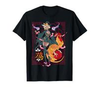 Année du Coq Zodiaque Anime Sorcière Anniversaire Femme Noire T-Shirt