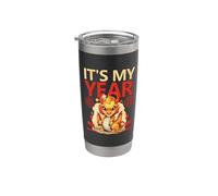 Année du dragon Bonne année chinoise 2024 C'est mon année Gobelet isotherme en acier inoxydable double paroi